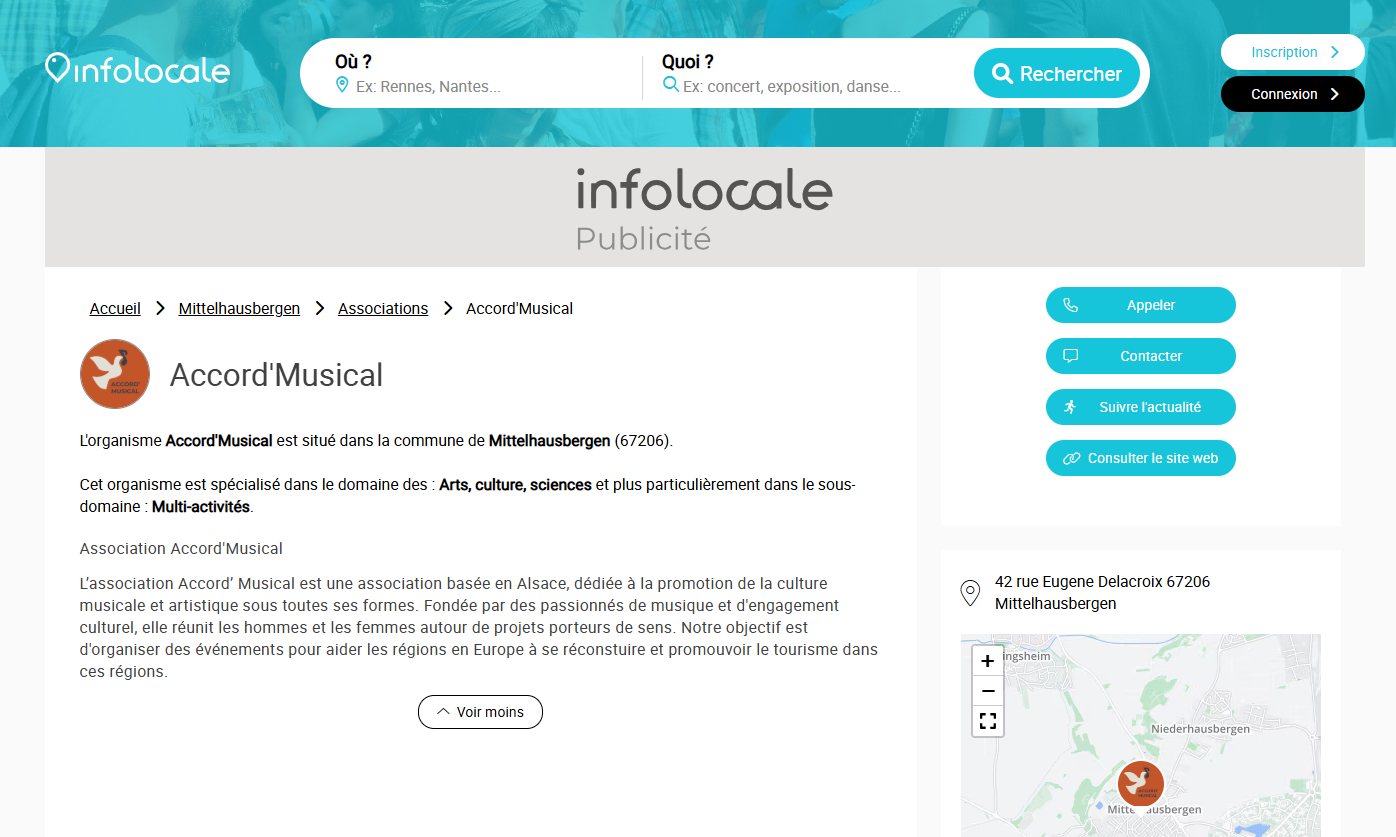 Article annonce Concert caritatif Infolocale