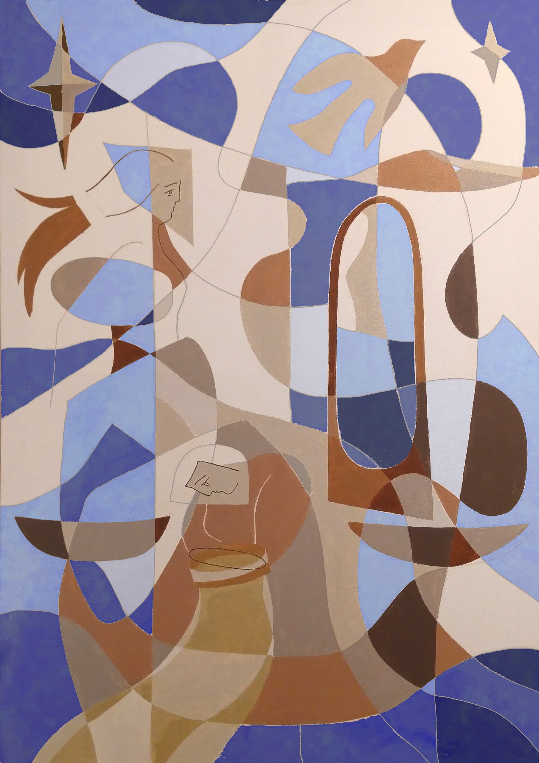 Oeuvre de l'artiste : Kinga Su : Peace - 2023 70 cm x 100 cm acrylic on canva